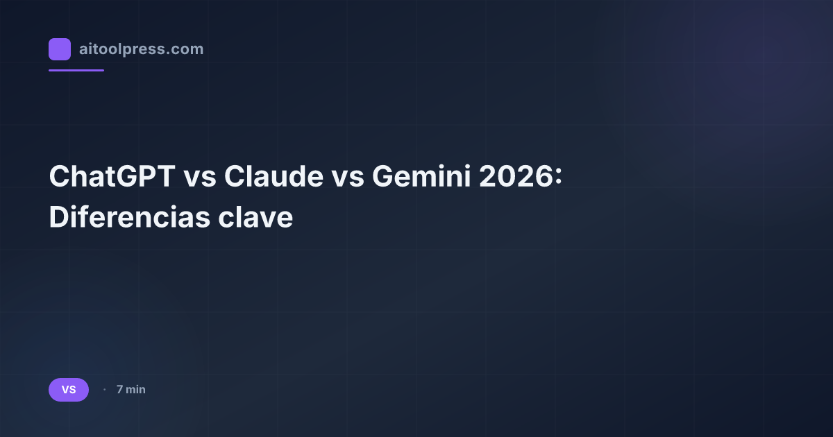 ChatGPT vs Claude vs Gemini 2026: Diferencias clave