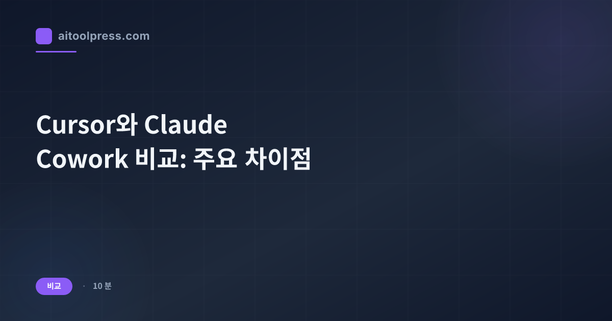 Cursor와 Claude Cowork 비교: 주요 차이점