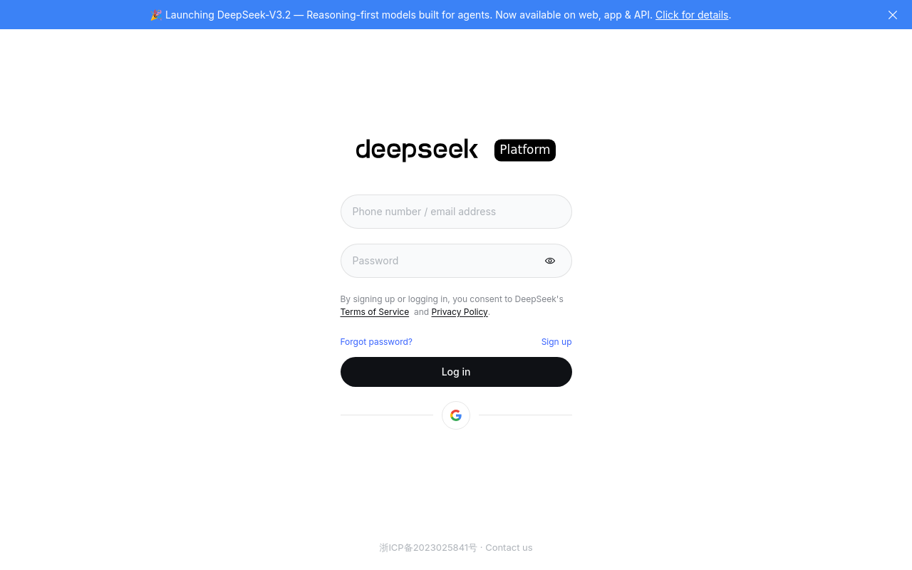 DeepSeek Platform — Screenshot captured 2026-03-24