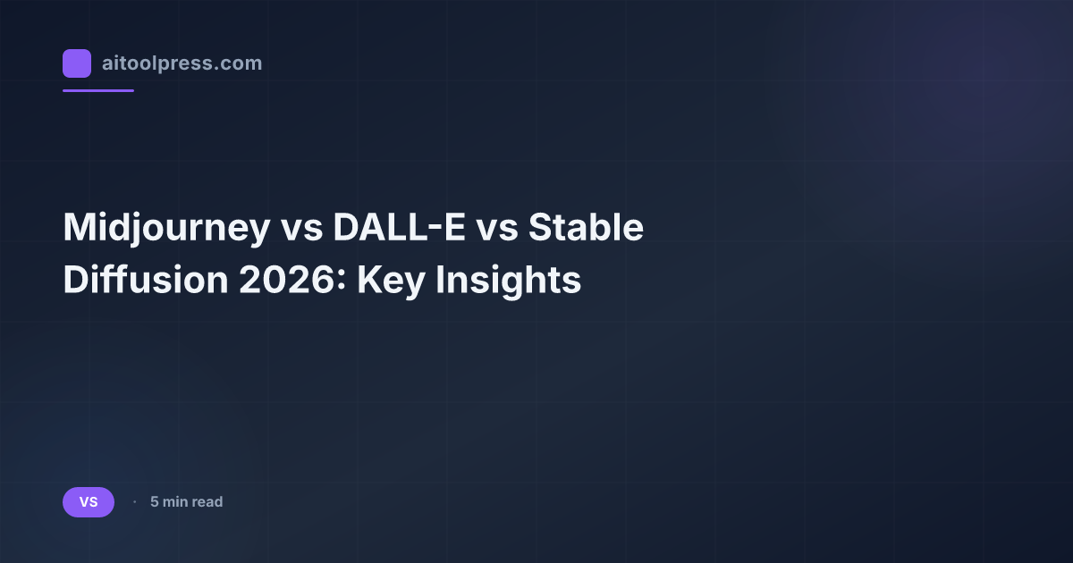 Midjourney vs DALL-E vs Stable Diffusion 2026: Key Insights