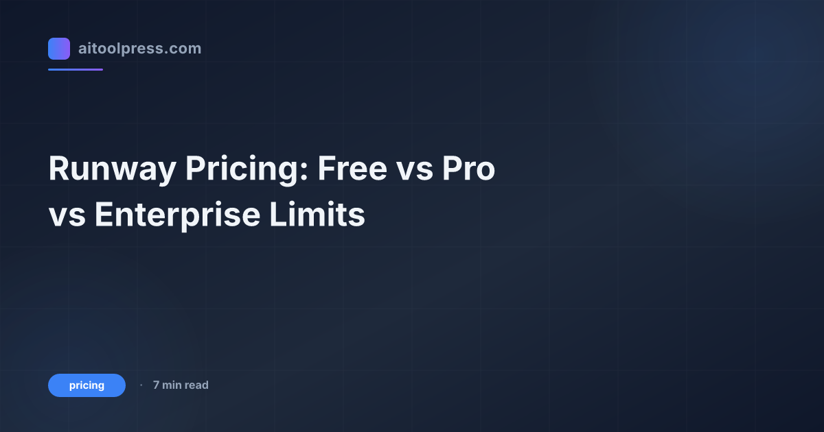 Runway Pricing: Free vs Pro vs Enterprise Limits