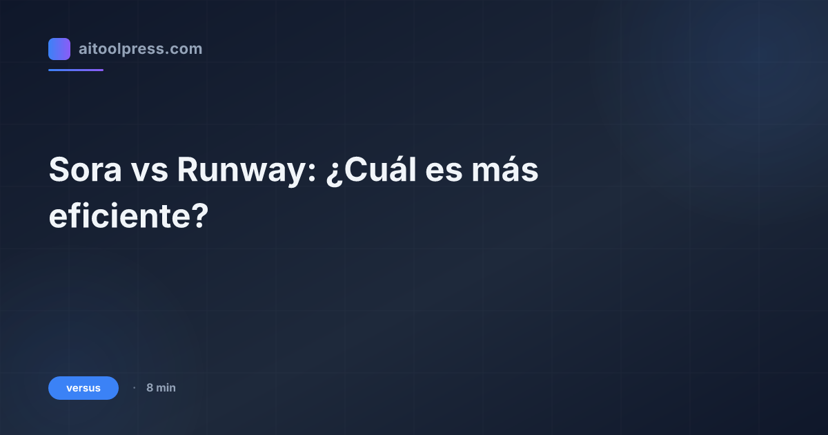 Sora vs Runway: ¿Cuál es más eficiente?