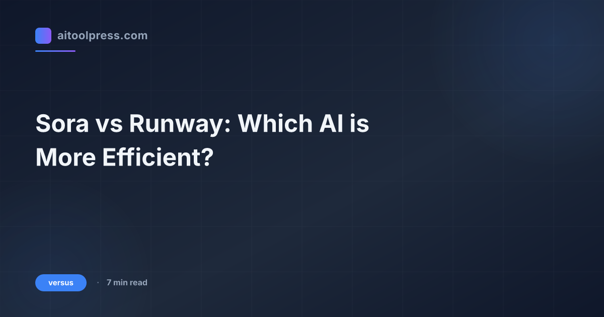 Sora vs Runway: Which AI is More Efficient?