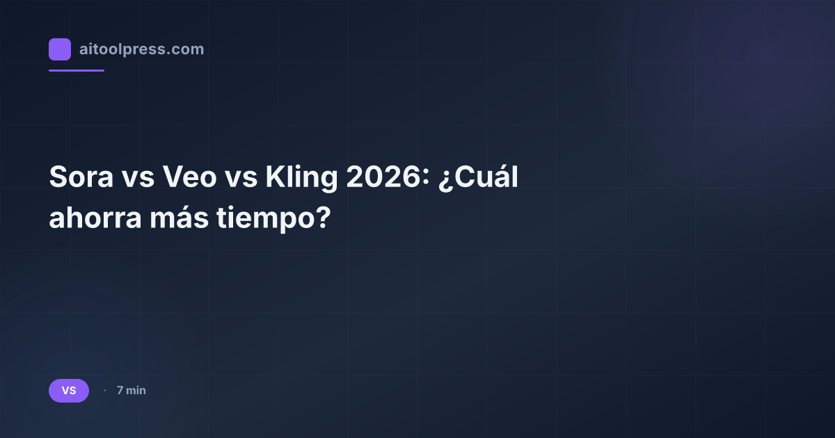 Sora vs Veo vs Kling 2026: ¿Cuál ahorra más tiempo?