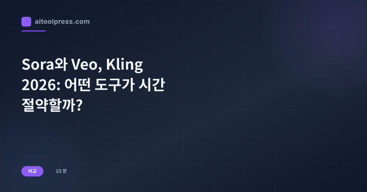 Sora와 Veo, Kling 2026: 어떤 도구가 시간 절약할까?