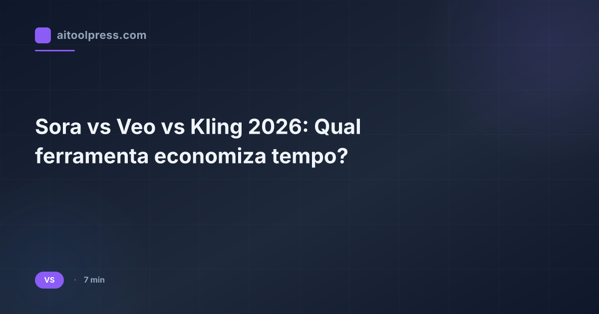 Sora vs Veo vs Kling 2026: Qual ferramenta economiza tempo?
