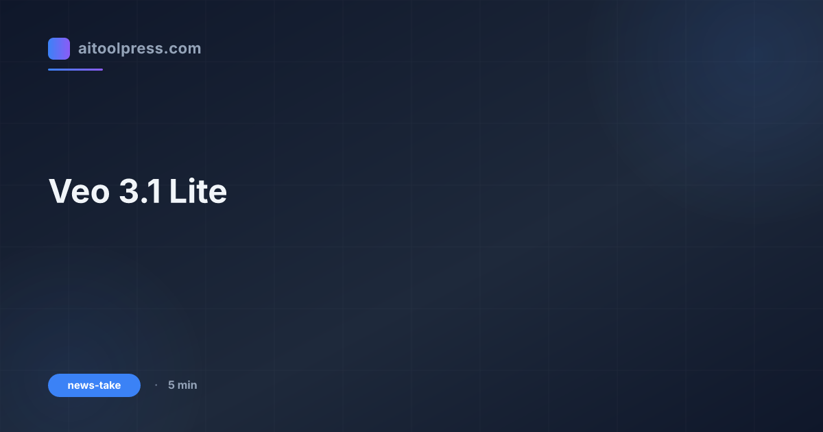 Veo 3.1 Lite